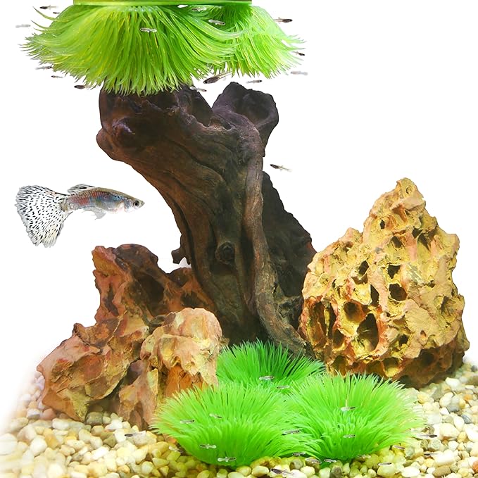 Penn-Plax Fish Breeding Grass – Baby Hideout for Fry – Great for Livebearers and Egg Layers – Plastic Aquarium Plants – 2 Pieces