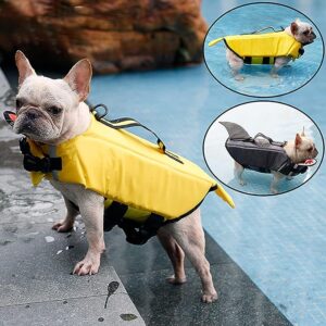 Adjustable Dog Wetsuit Life Jacket with Superior Buoyancy and Rescue Handle