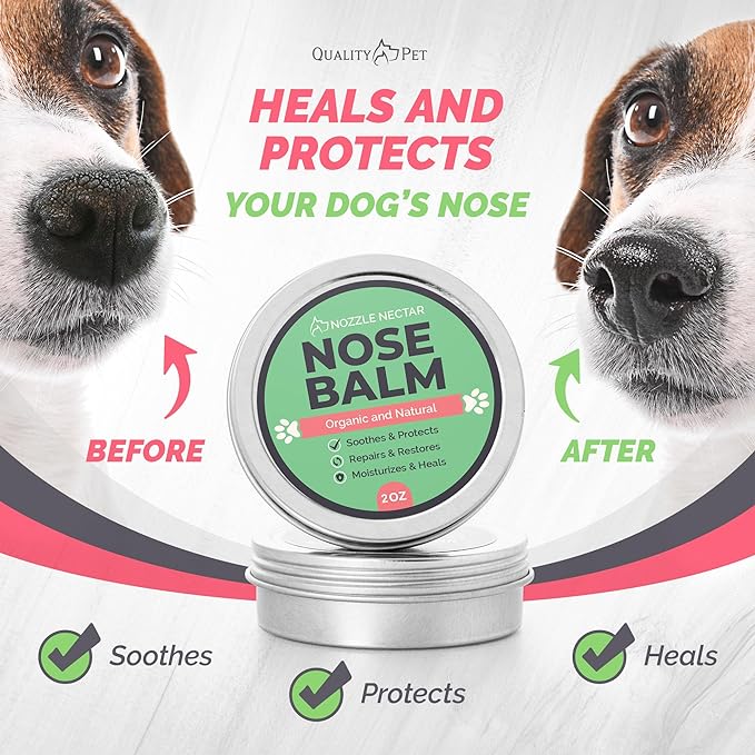 Dog Nose Balm - 100% Organic & Natural Nose Moisturizer and Healing Cream Butter - Dog Dry Nose Treatment and Moisturizer - Heals, Repairs & Protects Chapped, Damaged & Rough Noses