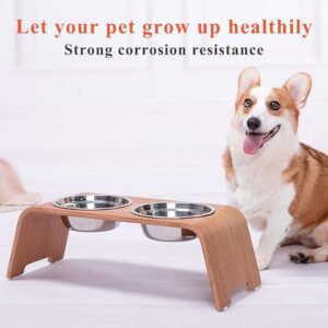 Double Dog Bowl Feeding Station - Pet Supplies Dining Table for Dogs double pet bowl