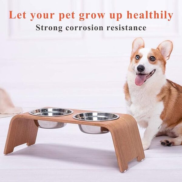 Double Dog Bowl Feeding Station - Pet Supplies Dining Table for Dogs double pet bowl