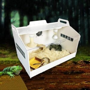 Large Reptile Terrarium and Amphibian Habitat Tank – Comfortable Feeding and Viewing Box for Lizards, Tortoises, Snakes indoor box turtle habitat