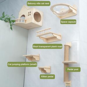 DIY Wall-Mounted Cat Climbing Shelves: Space Capsule Jumping Platforms and Observation Decks for Cats cat climbing the wall