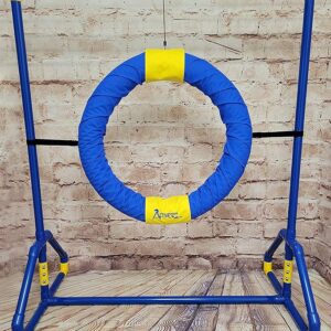 Standard Tire Jump for Dog Agility: Endurance Agility Competition PVC Frame for Indoor or Outdoor Use dog agility jump cups