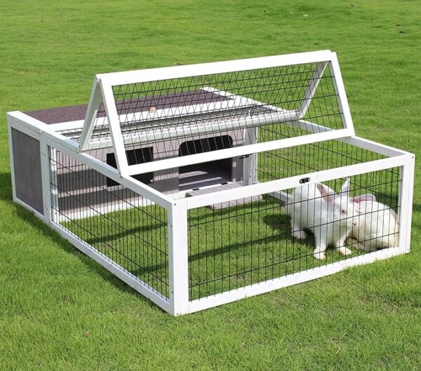 Wooden Tortoise House Habitat - Small Animal Hutch Enclosure for Indoor/Outdoor Use outdoor hutch rabbit