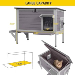 Weatherproof Cat House with Insulated Liner – Large Heated Shelter for Feral and Indoor Cats outdoor heated cat house for winter
