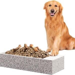 Stackable Non-Slip Stone Pet Bowls – Ideal for Dogs, Cats, Puppies, Kittens, and Rabbits stone dog bowl