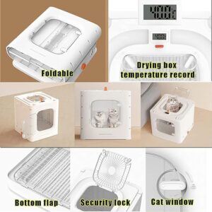 Super Quiet 62L Foldable Pet Drying Box with 2000W Negative Ion Hair Dryer – Ideal for Medium and Small Cats and Dogs dog hair dryer quiet
