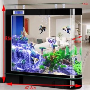 Deluxe 126-Gallon Large Rectangular Black Fish Tank rectangle fish tank