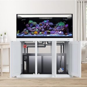 Complete 100-Gallon Innovative Marine EXT Reef System: Aquarium, Stand, Sump, Return Pump, and Plumbing Assembly with White APS white aquarium