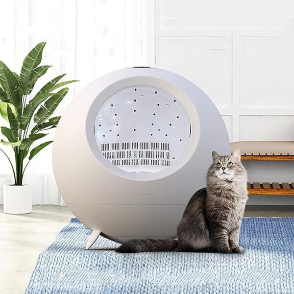 Large 54L Smart Pet Drying Box – Adjustable Temperature Hair Dryer and Grooming Cage for Cats an automatic dog dryerd Small Dogs