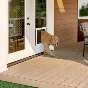Clear Glass Pet Door Insert for French Doors – Energy Efficient Dog Door french door with cat door