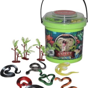 Wild Republic Snake Bucket – 10-Piece Reptile Toy Set