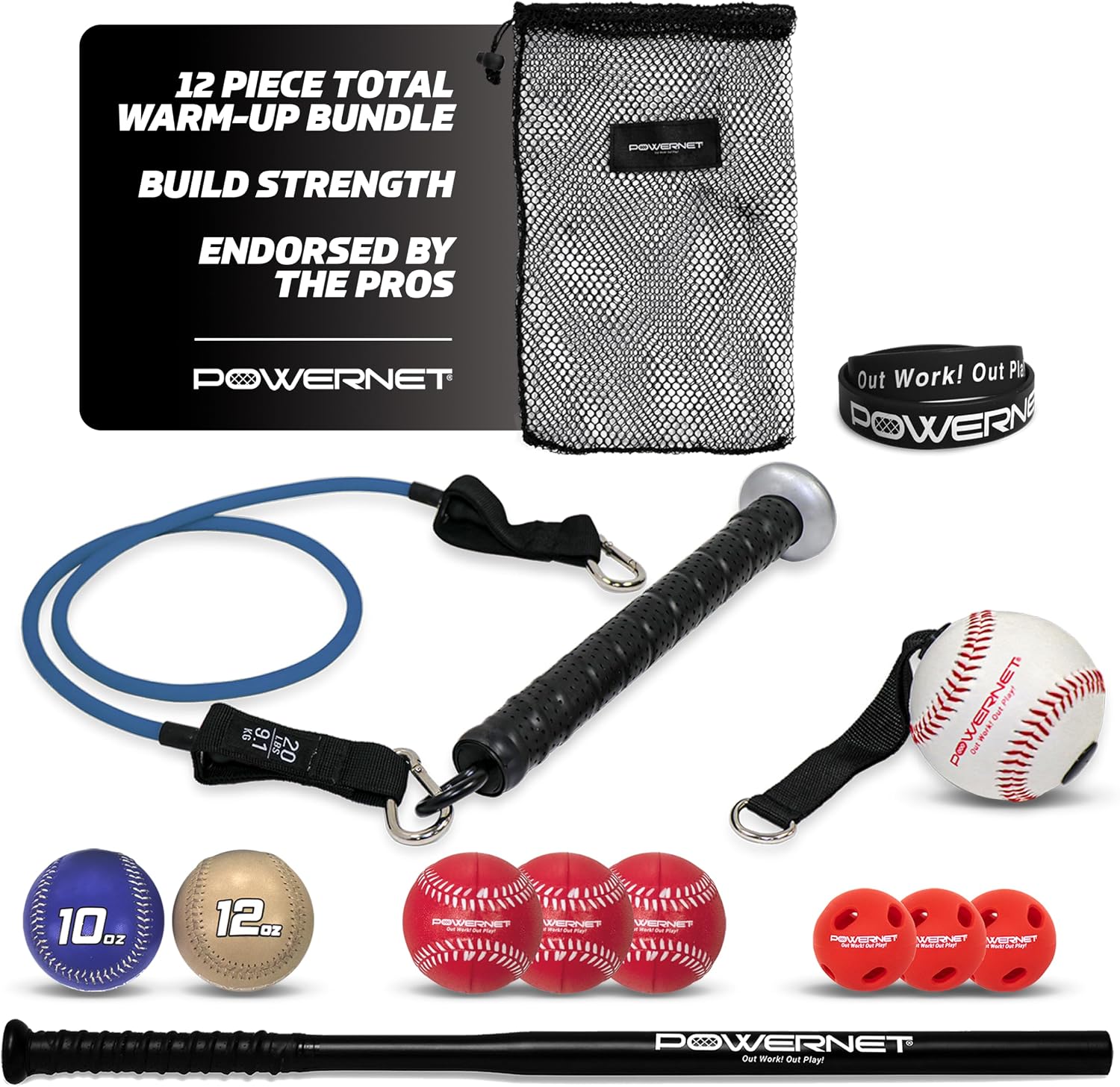 PowerNet Baseball Warm-Up Bundle for Training
