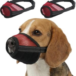 Breathable Dog Muzzle 2-Pack for All Sizes