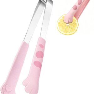 Cyrank Cat Paw Kitchen Tongs - Stainless Steel Salad Tongs