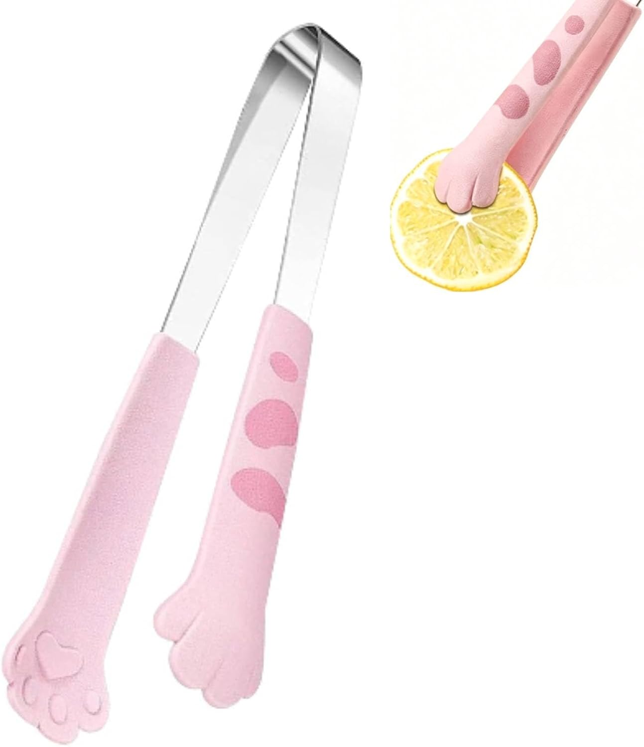 Cyrank Cat Paw Kitchen Tongs - Stainless Steel Salad Tongs