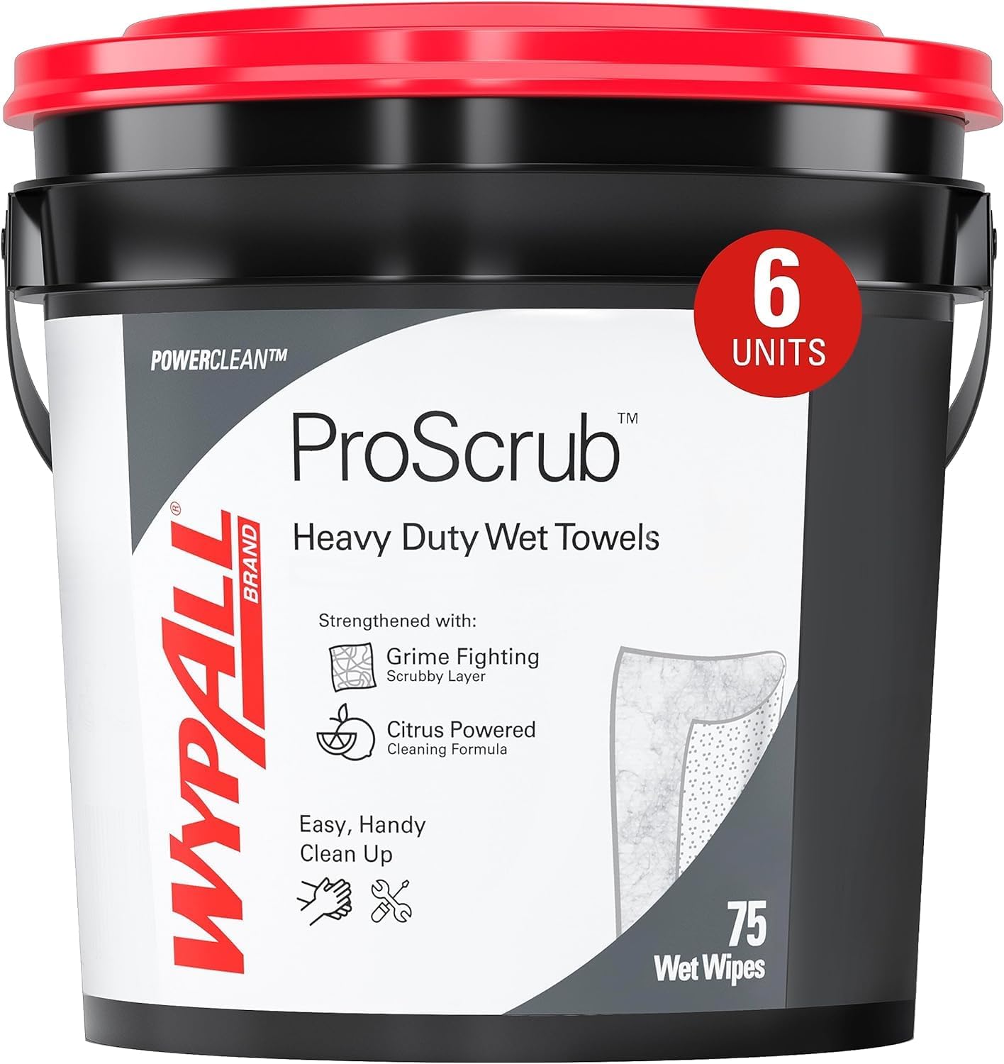Kimberly-Clark WYPALL Waterless Hand Wipes, 6 Buckets