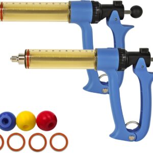 Veterinary Syringe Set, 50cc, 5-Speed Adjustable, Luer Lock