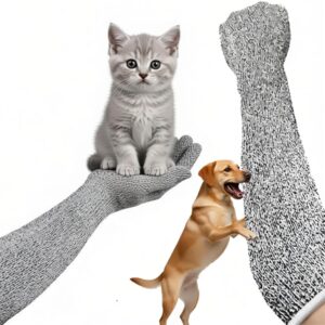 Kevlar Pet Grooming Sleeves - Anti-Scratch & Bite