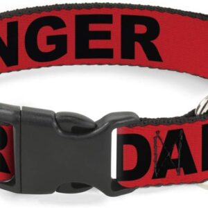 Buckle-Down Dog Collar, Red/Black, 11-16.5"