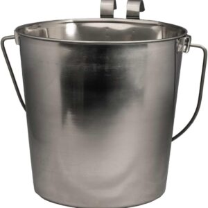 MPP Stainless Steel Dog Water Pail, 13 Qt, Hanging Hook