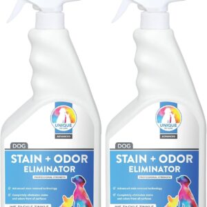 Unique Advanced Pet Odor & Stain Remover - 2x 24 oz Sprays