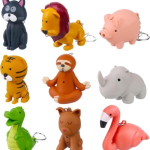 9-Piece Nurse LED Keychain Flashlight Set