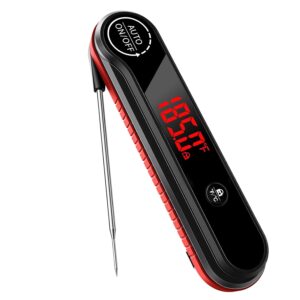 0.3s Fast Meat Thermometer - IP67 Waterproof, °F/°C (Red)