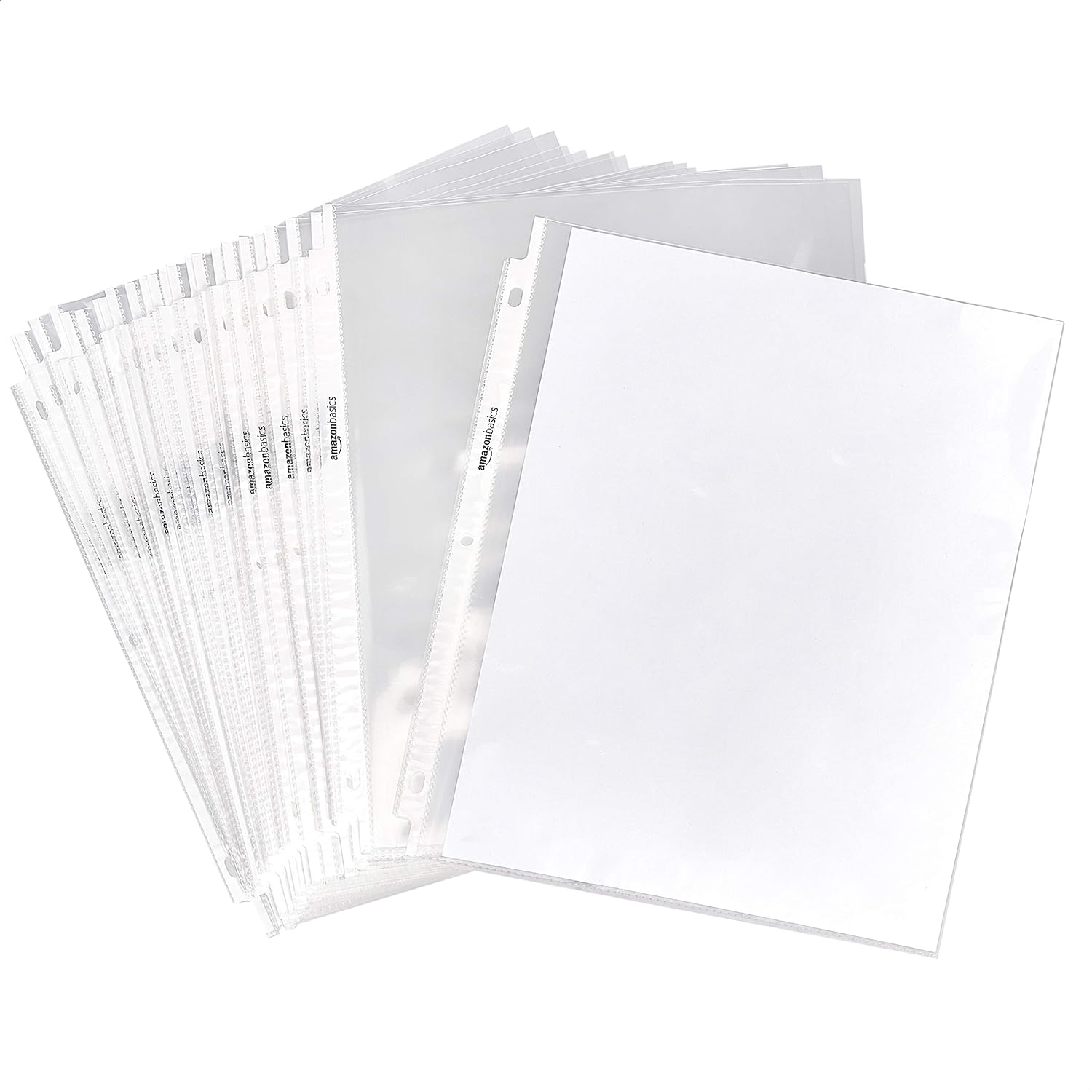 Amazon Basics Heavy-Duty Sheet Protectors, 100-Pack