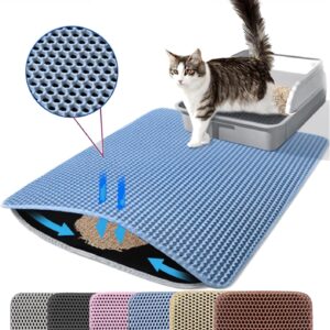 Extra Large Cat Litter Mat, 30x22 Inches - Blue