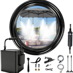 COKEJA Portable Misting Cooling System Kit - 10M Hose & 4500mAh Pump