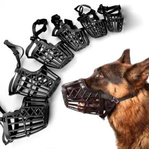 7-Pc Dog Muzzles - Adjustable Breathable Basket (All Sizes)