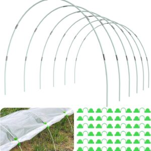 36pcs Garden Hoops for Raised Beds, Fiberglass Grow Tunnel