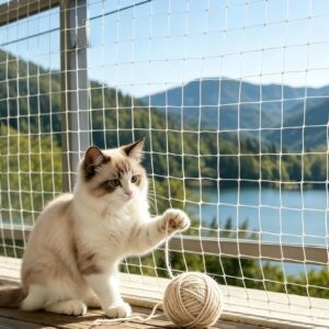 Cat Balcony Netting 10x20ft Clear HDPE Mesh