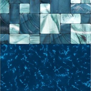 Blue Wave Emerald Coast Pool Liner 8ft Round - Blue/Green