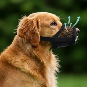Adjustable Air Mesh Dog Muzzle for Safety & Comfort