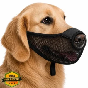 NOWAWEVE Air Mesh Dog Muzzle - Black, Small