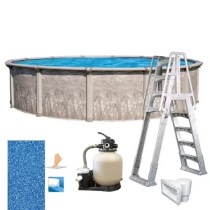 In The Swim Round Above Ground Pool, 52in Fiberglass Frame