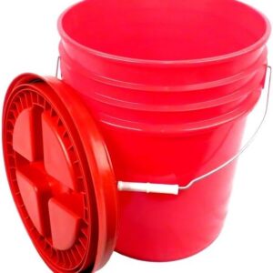 5-Gallon Reptile Transport Bucket w/ Lid - Red