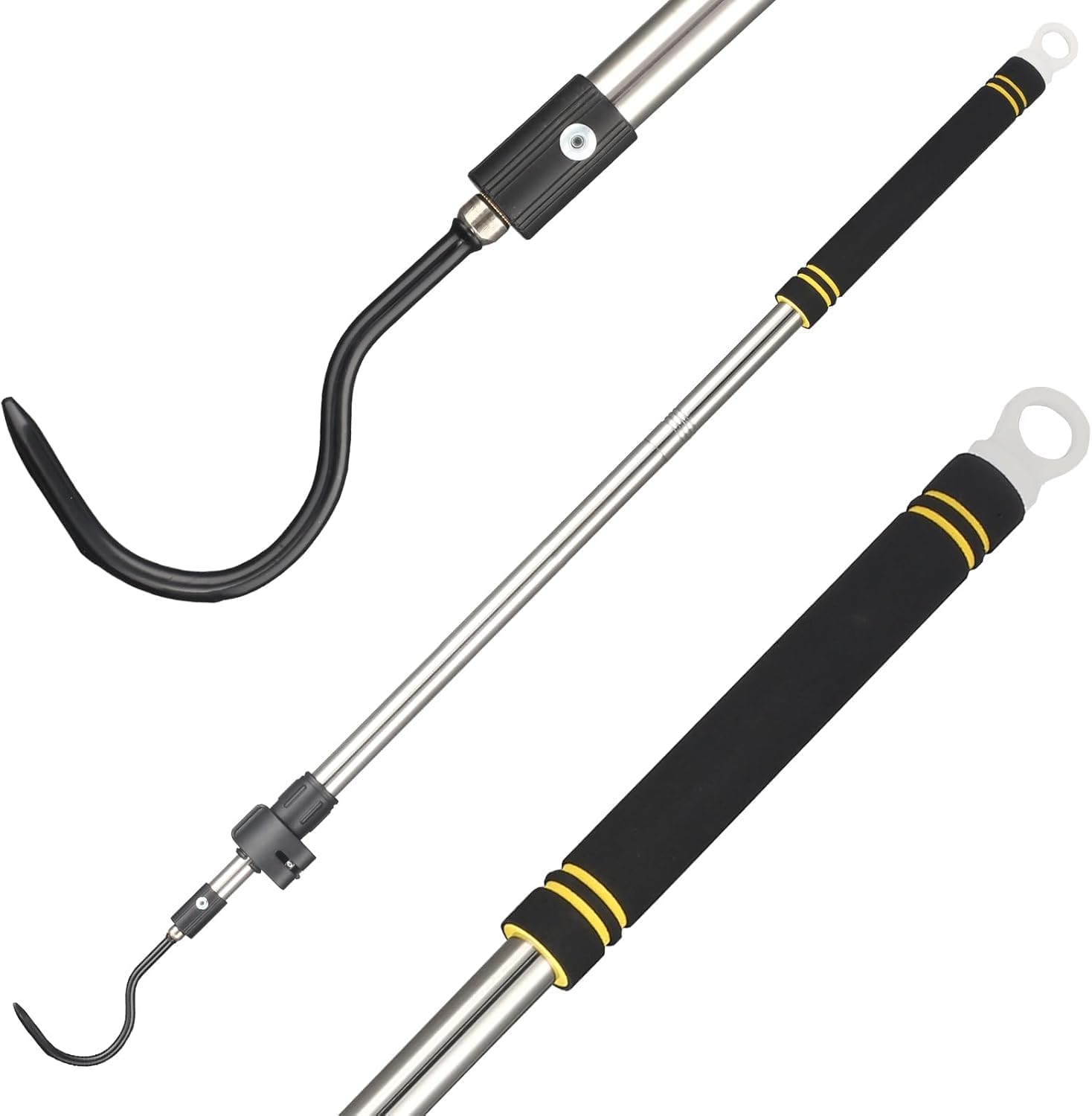 Stainless Steel Snake Hook 35"-65" Extendable Handle