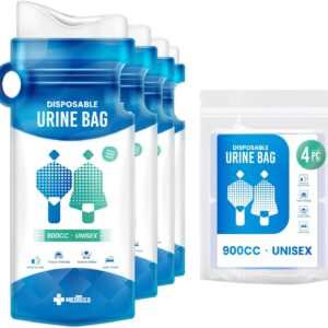 Medtecs Disposable Urine Bags - 8/16/24 Pack, 900ml, Leak-Free