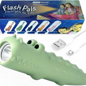 Kids Crocodile Flashlight Rechargeable Silicone Toy Light