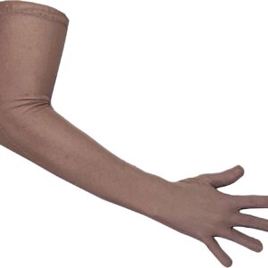 Nude Stretch Mesh Opera Gloves - Beige, Tan, Brown