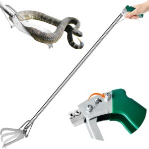 HOMEYA 47in Snake Tongs - Heavy Duty Snake Grabber Tool