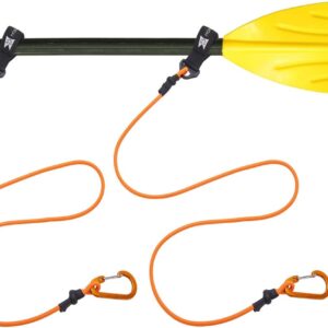 Kayak Paddle Leash - Lightweight Coiled Lanyard (2-Pack)
