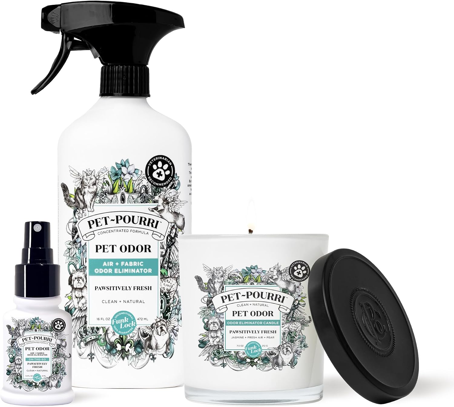 Pet-Pourri Fresh Bundle - Air Spray & Candle Set