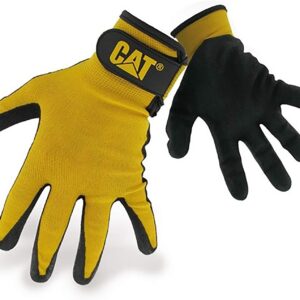 Caterpillar Nitrile Palm Work Gloves - Large (Yellow)