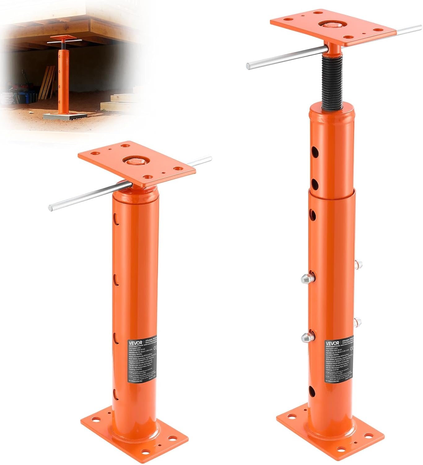 VEVOR 2-Pack Heavy-Duty Floor Jacks, 18K lbs Capacity