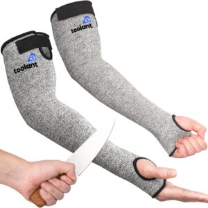 OriStout Cut Resistant Arm Sleeves, Grey, 1 Pair